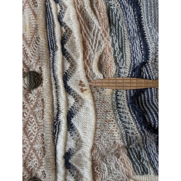 Purley Australian Vintage Wool 3D Textured Knit Cardigan Coogi Style XS - Picture 7 of 8